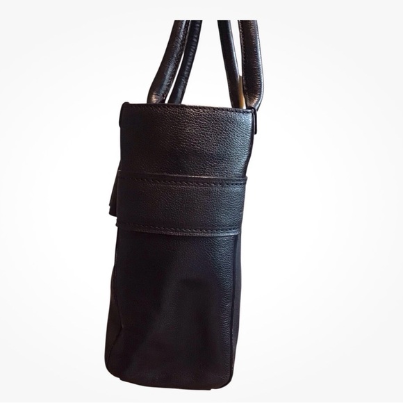 Kate Spade New York Quinn Villabella Black Leather Bow Tote Bag Purse Pebbled - Picture 4 of 11